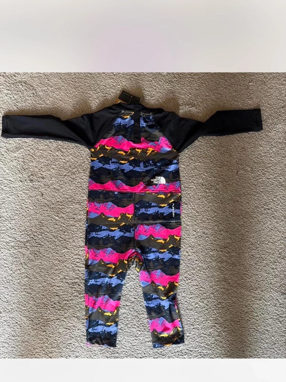 The North Face Kids Long-Sleeve One-Piece Rashguard - Black, Pink, Blue, Gold
